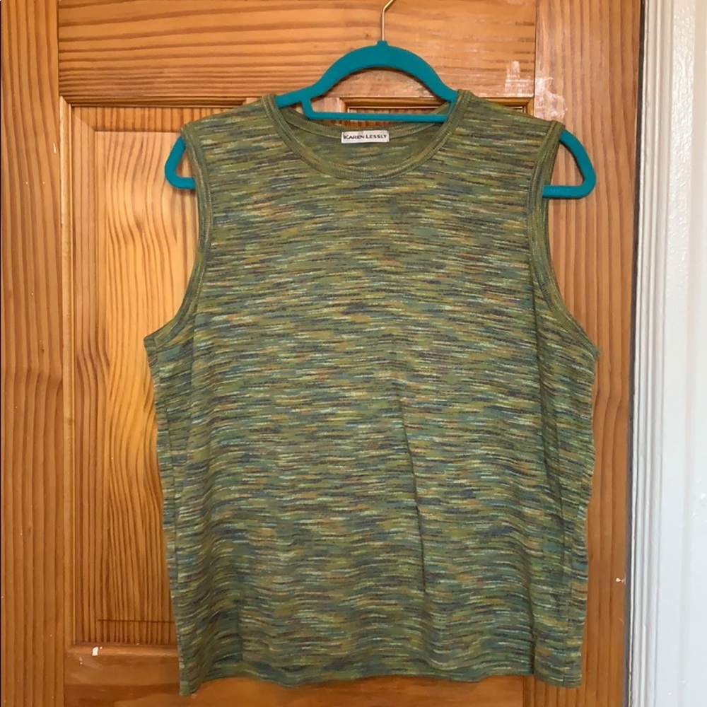 Sleeveless Knit Jacquard Sweater